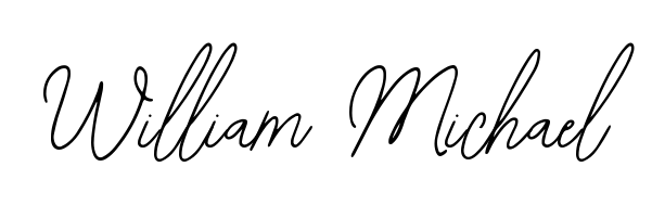 Achieve flawless digital penmanship with William Michael name in Bearetta-2O07w font. The perfect tool for creating online signatures. William Michael signature style 12 images and pictures png
