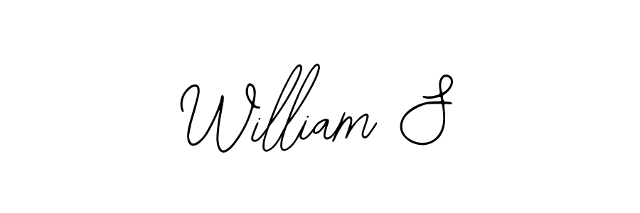 You should practise on your own different ways (Bearetta-2O07w) to write your name (William S) in signature. don't let someone else do it for you. William S signature style 12 images and pictures png