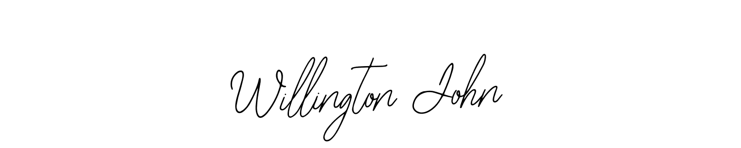 Create a beautiful signature design for name Willington John. With this signature (Bearetta-2O07w) fonts, you can make a handwritten signature for free. Willington John signature style 12 images and pictures png