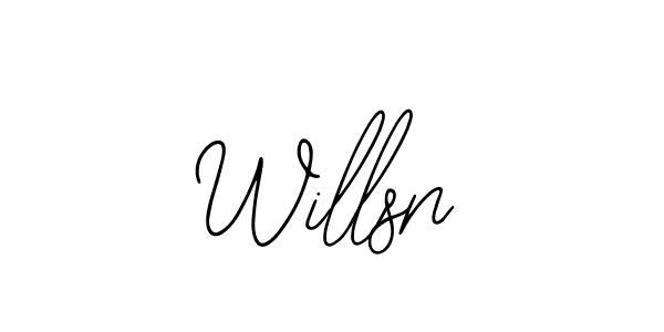 You should practise on your own different ways (Bearetta-2O07w) to write your name (Willsn) in signature. don't let someone else do it for you. Willsn signature style 12 images and pictures png