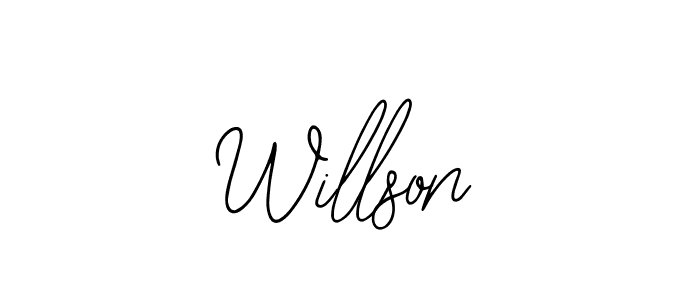 How to make Willson name signature. Use Bearetta-2O07w style for creating short signs online. This is the latest handwritten sign. Willson signature style 12 images and pictures png