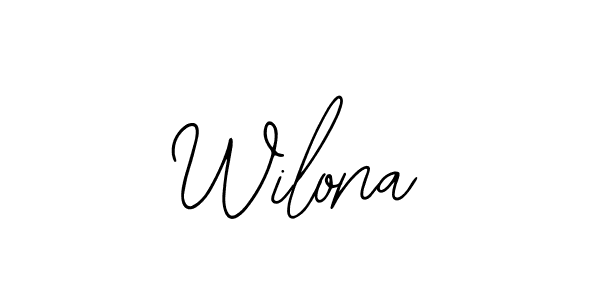 Create a beautiful signature design for name Wilona. With this signature (Bearetta-2O07w) fonts, you can make a handwritten signature for free. Wilona signature style 12 images and pictures png