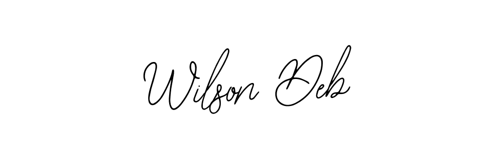 The best way (Bearetta-2O07w) to make a short signature is to pick only two or three words in your name. The name Wilson Deb include a total of six letters. For converting this name. Wilson Deb signature style 12 images and pictures png