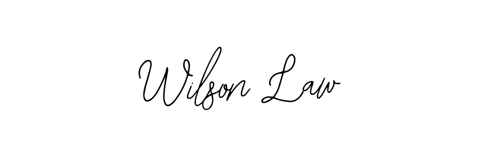 How to make Wilson Law name signature. Use Bearetta-2O07w style for creating short signs online. This is the latest handwritten sign. Wilson Law signature style 12 images and pictures png