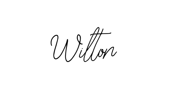 Use a signature maker to create a handwritten signature online. With this signature software, you can design (Bearetta-2O07w) your own signature for name Wilton. Wilton signature style 12 images and pictures png