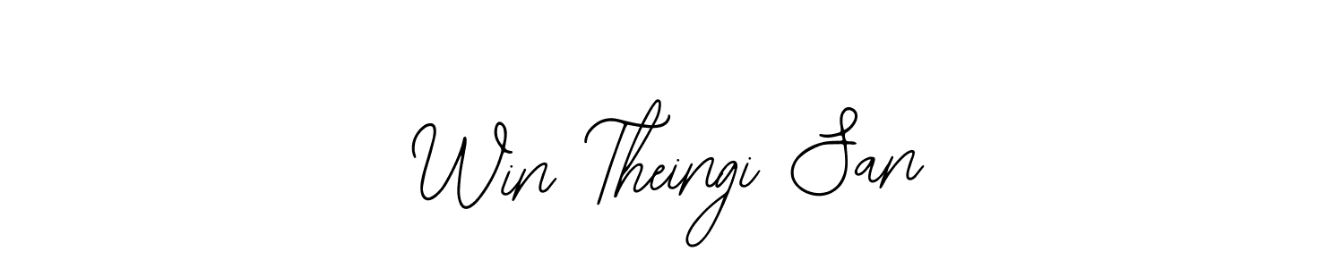 You should practise on your own different ways (Bearetta-2O07w) to write your name (Win Theingi San) in signature. don't let someone else do it for you. Win Theingi San signature style 12 images and pictures png