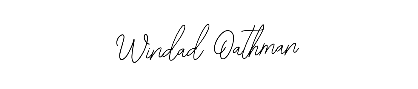 How to make Windad Oathman name signature. Use Bearetta-2O07w style for creating short signs online. This is the latest handwritten sign. Windad Oathman signature style 12 images and pictures png