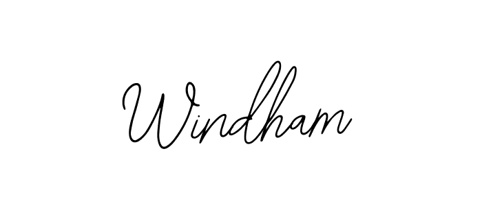 Design your own signature with our free online signature maker. With this signature software, you can create a handwritten (Bearetta-2O07w) signature for name Windham. Windham signature style 12 images and pictures png