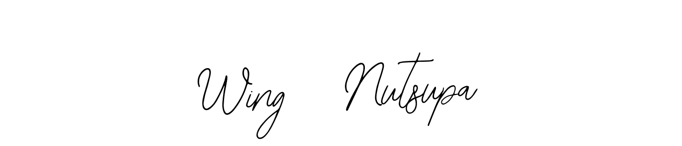 Here are the top 10 professional signature styles for the name Wing   Nutsupa. These are the best autograph styles you can use for your name. Wing   Nutsupa signature style 12 images and pictures png