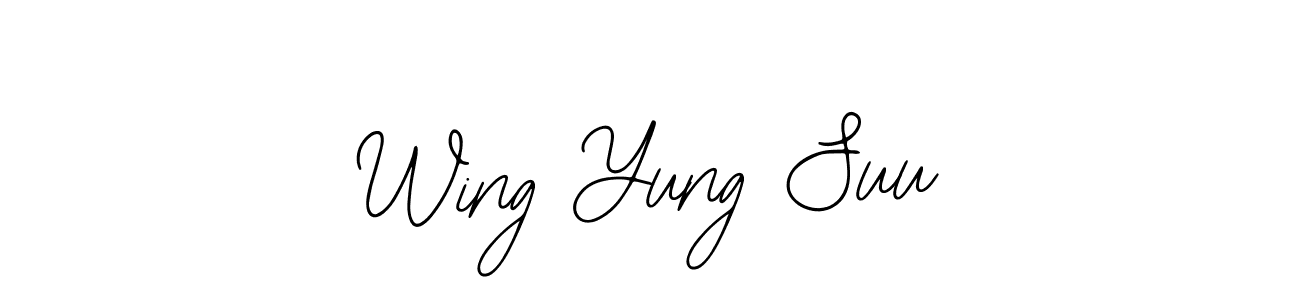 It looks lik you need a new signature style for name Wing Yung Suu. Design unique handwritten (Bearetta-2O07w) signature with our free signature maker in just a few clicks. Wing Yung Suu signature style 12 images and pictures png