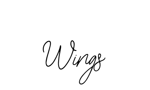 How to make Wings signature? Bearetta-2O07w is a professional autograph style. Create handwritten signature for Wings name. Wings signature style 12 images and pictures png