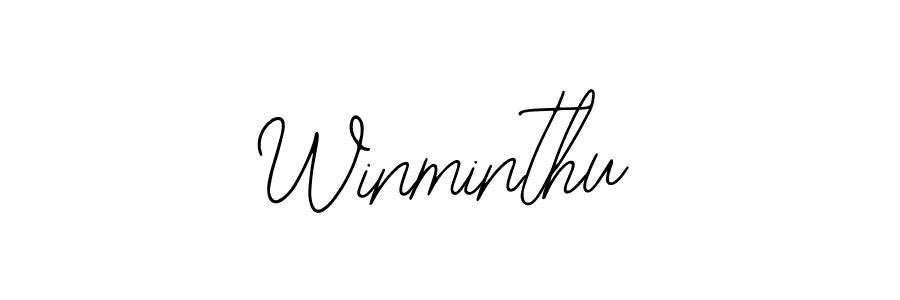 if you are searching for the best signature style for your name Winminthu. so please give up your signature search. here we have designed multiple signature styles  using Bearetta-2O07w. Winminthu signature style 12 images and pictures png