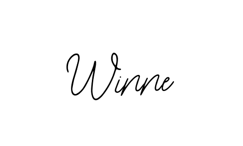 Use a signature maker to create a handwritten signature online. With this signature software, you can design (Bearetta-2O07w) your own signature for name Winne. Winne signature style 12 images and pictures png