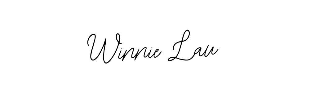 How to make Winnie Lau name signature. Use Bearetta-2O07w style for creating short signs online. This is the latest handwritten sign. Winnie Lau signature style 12 images and pictures png