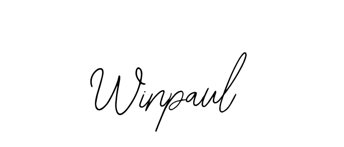 Use a signature maker to create a handwritten signature online. With this signature software, you can design (Bearetta-2O07w) your own signature for name Winpaul. Winpaul signature style 12 images and pictures png