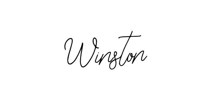 How to make Winston name signature. Use Bearetta-2O07w style for creating short signs online. This is the latest handwritten sign. Winston signature style 12 images and pictures png