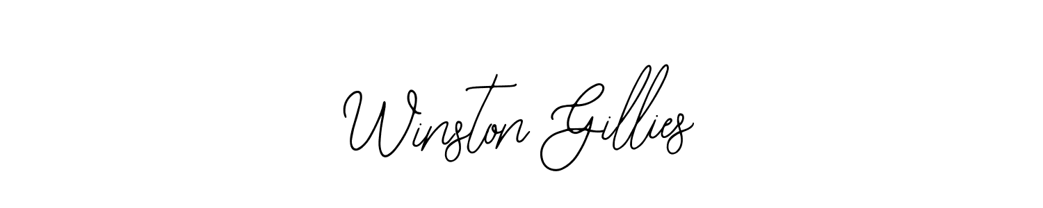 Similarly Bearetta-2O07w is the best handwritten signature design. Signature creator online .You can use it as an online autograph creator for name Winston Gillies. Winston Gillies signature style 12 images and pictures png