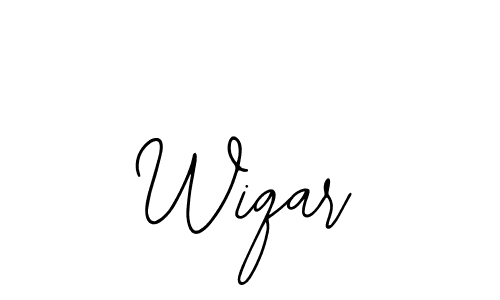 You should practise on your own different ways (Bearetta-2O07w) to write your name (Wiqar) in signature. don't let someone else do it for you. Wiqar signature style 12 images and pictures png