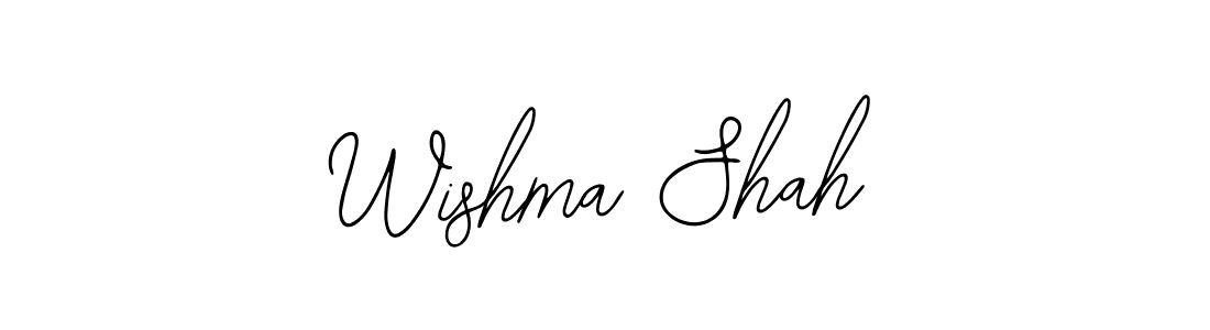 if you are searching for the best signature style for your name Wishma Shah. so please give up your signature search. here we have designed multiple signature styles  using Bearetta-2O07w. Wishma Shah signature style 12 images and pictures png