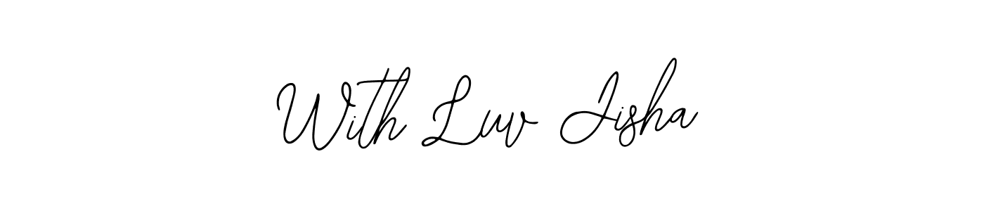 This is the best signature style for the With Luv Jisha name. Also you like these signature font (Bearetta-2O07w). Mix name signature. With Luv Jisha signature style 12 images and pictures png