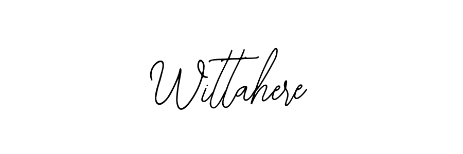 The best way (Bearetta-2O07w) to make a short signature is to pick only two or three words in your name. The name Wittahere include a total of six letters. For converting this name. Wittahere signature style 12 images and pictures png