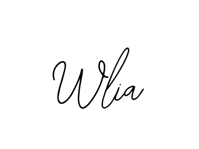 Use a signature maker to create a handwritten signature online. With this signature software, you can design (Bearetta-2O07w) your own signature for name Wlia. Wlia signature style 12 images and pictures png