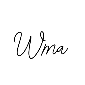 Use a signature maker to create a handwritten signature online. With this signature software, you can design (Bearetta-2O07w) your own signature for name Wma. Wma signature style 12 images and pictures png