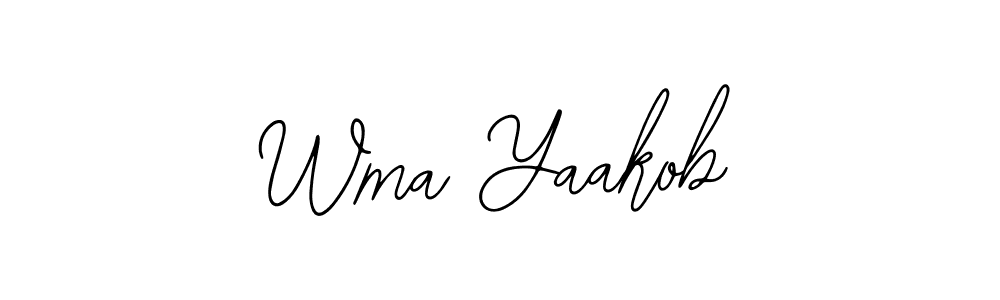 Design your own signature with our free online signature maker. With this signature software, you can create a handwritten (Bearetta-2O07w) signature for name Wma Yaakob. Wma Yaakob signature style 12 images and pictures png