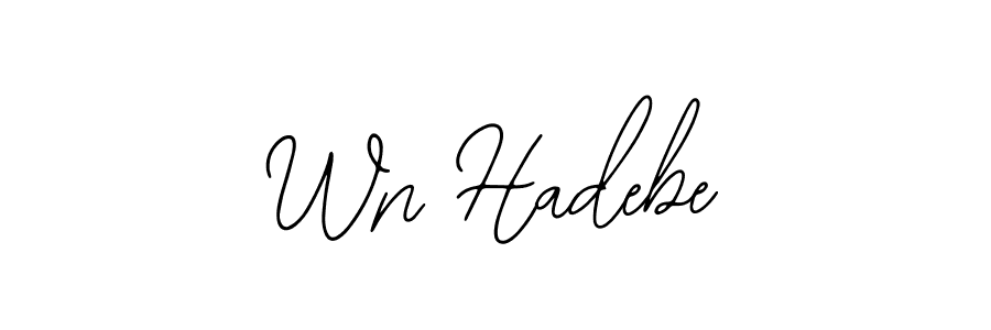 How to Draw Wn Hadebe signature style? Bearetta-2O07w is a latest design signature styles for name Wn Hadebe. Wn Hadebe signature style 12 images and pictures png