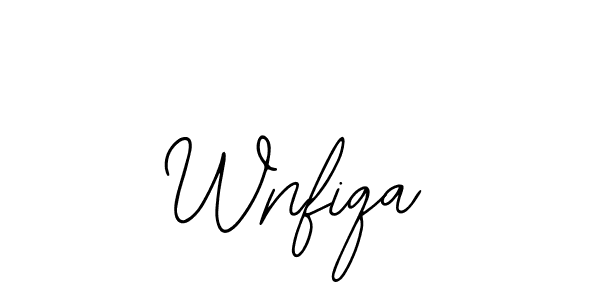 Design your own signature with our free online signature maker. With this signature software, you can create a handwritten (Bearetta-2O07w) signature for name Wnfiqa. Wnfiqa signature style 12 images and pictures png