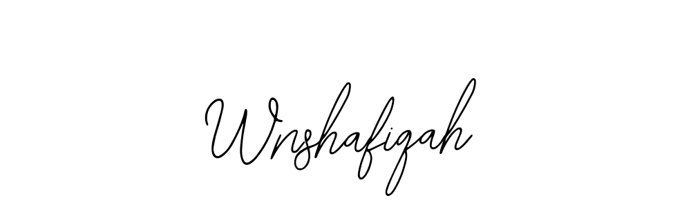 How to Draw Wnshafiqah signature style? Bearetta-2O07w is a latest design signature styles for name Wnshafiqah. Wnshafiqah signature style 12 images and pictures png