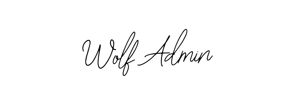 Use a signature maker to create a handwritten signature online. With this signature software, you can design (Bearetta-2O07w) your own signature for name Wolf Admin. Wolf Admin signature style 12 images and pictures png