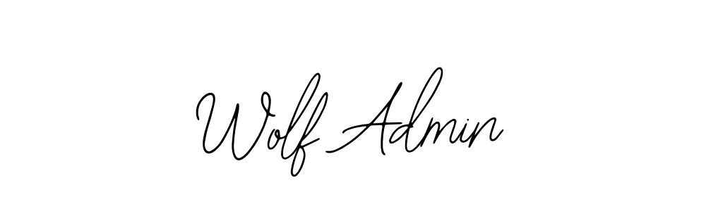 Use a signature maker to create a handwritten signature online. With this signature software, you can design (Bearetta-2O07w) your own signature for name Wolf Admin. Wolf Admin signature style 12 images and pictures png