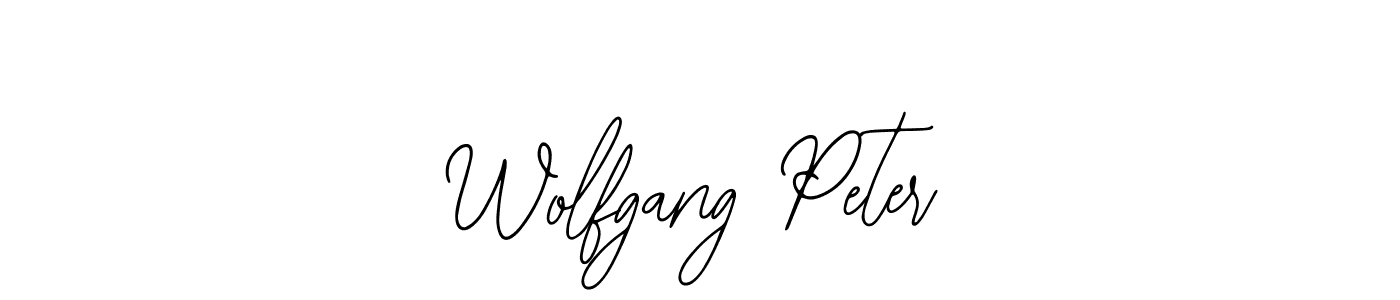 You should practise on your own different ways (Bearetta-2O07w) to write your name (Wolfgang Peter) in signature. don't let someone else do it for you. Wolfgang Peter signature style 12 images and pictures png