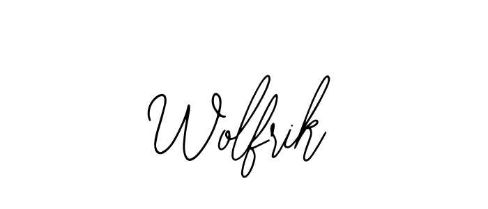 Design your own signature with our free online signature maker. With this signature software, you can create a handwritten (Bearetta-2O07w) signature for name Wolfrik. Wolfrik signature style 12 images and pictures png