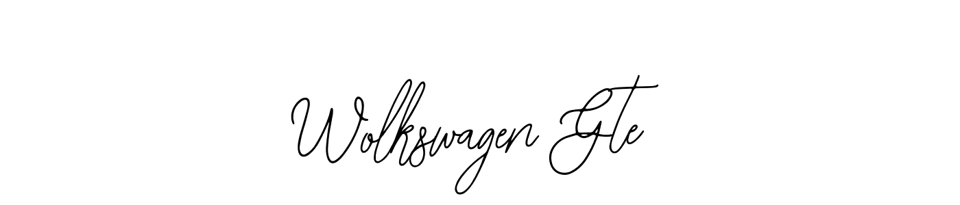 How to make Wolkswagen Gte name signature. Use Bearetta-2O07w style for creating short signs online. This is the latest handwritten sign. Wolkswagen Gte signature style 12 images and pictures png