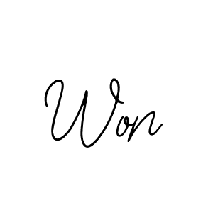 How to make Won signature? Bearetta-2O07w is a professional autograph style. Create handwritten signature for Won name. Won signature style 12 images and pictures png