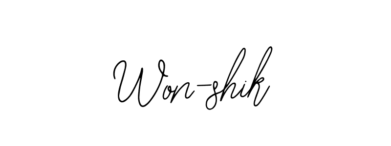 How to Draw Won-shik signature style? Bearetta-2O07w is a latest design signature styles for name Won-shik. Won-shik signature style 12 images and pictures png