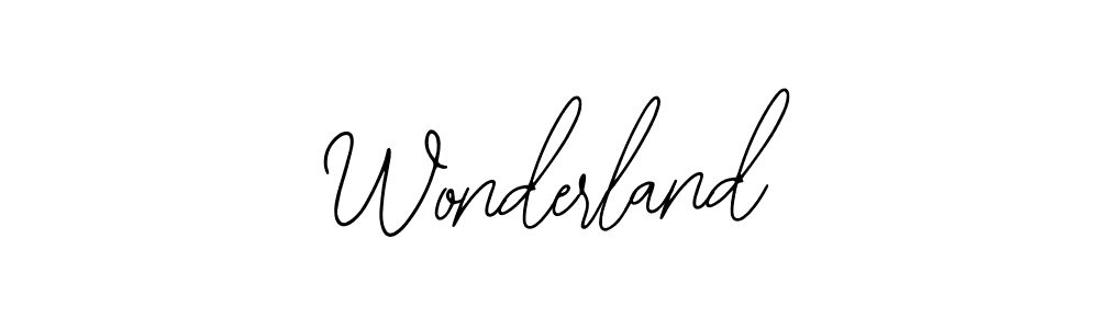 Use a signature maker to create a handwritten signature online. With this signature software, you can design (Bearetta-2O07w) your own signature for name Wonderland. Wonderland signature style 12 images and pictures png