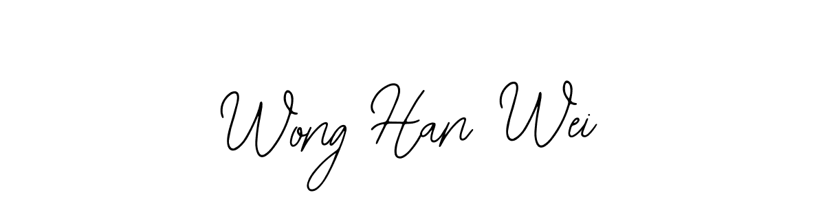 You should practise on your own different ways (Bearetta-2O07w) to write your name (Wong Han Wei) in signature. don't let someone else do it for you. Wong Han Wei signature style 12 images and pictures png