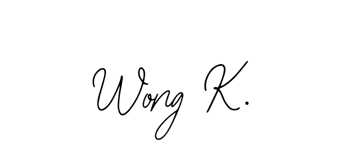 Make a beautiful signature design for name Wong K.. With this signature (Bearetta-2O07w) style, you can create a handwritten signature for free. Wong K. signature style 12 images and pictures png