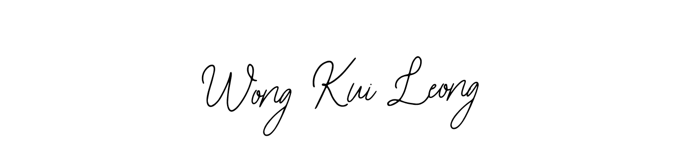 Use a signature maker to create a handwritten signature online. With this signature software, you can design (Bearetta-2O07w) your own signature for name Wong Kui Leong. Wong Kui Leong signature style 12 images and pictures png