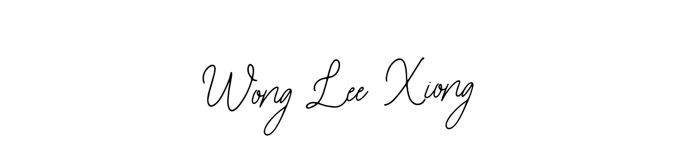 How to make Wong Lee Xiong name signature. Use Bearetta-2O07w style for creating short signs online. This is the latest handwritten sign. Wong Lee Xiong signature style 12 images and pictures png