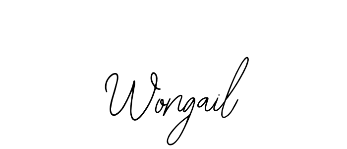 Use a signature maker to create a handwritten signature online. With this signature software, you can design (Bearetta-2O07w) your own signature for name Wongail. Wongail signature style 12 images and pictures png