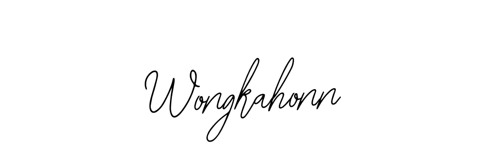 Use a signature maker to create a handwritten signature online. With this signature software, you can design (Bearetta-2O07w) your own signature for name Wongkahonn. Wongkahonn signature style 12 images and pictures png