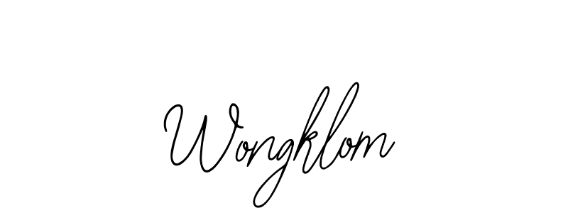 It looks lik you need a new signature style for name Wongklom. Design unique handwritten (Bearetta-2O07w) signature with our free signature maker in just a few clicks. Wongklom signature style 12 images and pictures png