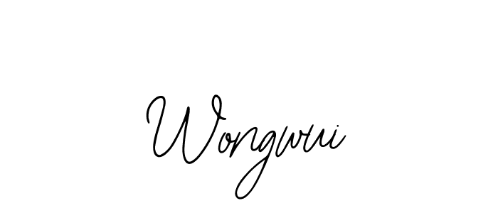if you are searching for the best signature style for your name Wongwui. so please give up your signature search. here we have designed multiple signature styles  using Bearetta-2O07w. Wongwui signature style 12 images and pictures png