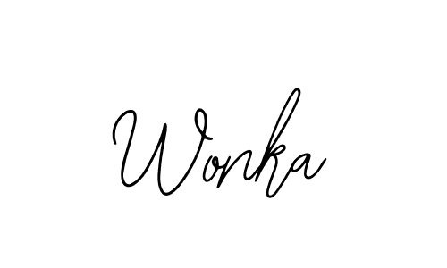 How to make Wonka name signature. Use Bearetta-2O07w style for creating short signs online. This is the latest handwritten sign. Wonka signature style 12 images and pictures png