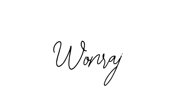Make a beautiful signature design for name Wonraj. Use this online signature maker to create a handwritten signature for free. Wonraj signature style 12 images and pictures png