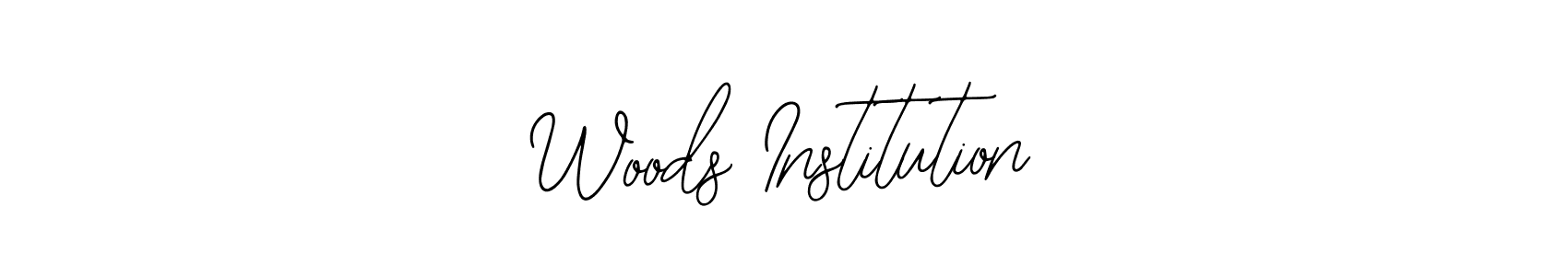 Woods Institution stylish signature style. Best Handwritten Sign (Bearetta-2O07w) for my name. Handwritten Signature Collection Ideas for my name Woods Institution. Woods Institution signature style 12 images and pictures png